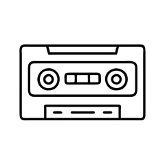 Vintage audio cassette tape vector illustration for music and retro technology design projects and nostalgia art