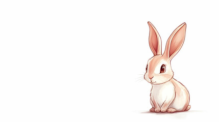 Fototapeta premium drawing a cartoon bunny illustration
