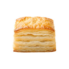 Delicious Golden Brown Puff Pastry Square Layers of Flaky Goodness Sweet Treat Bakery Item transparent background Generative AI