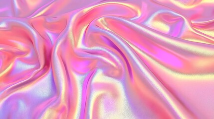 Iridescent fabric waves, shimmering. Abstract background use in design