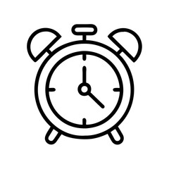 Alarm clock icon vector illustration time management wake up call deadline reminder schedule appointment 