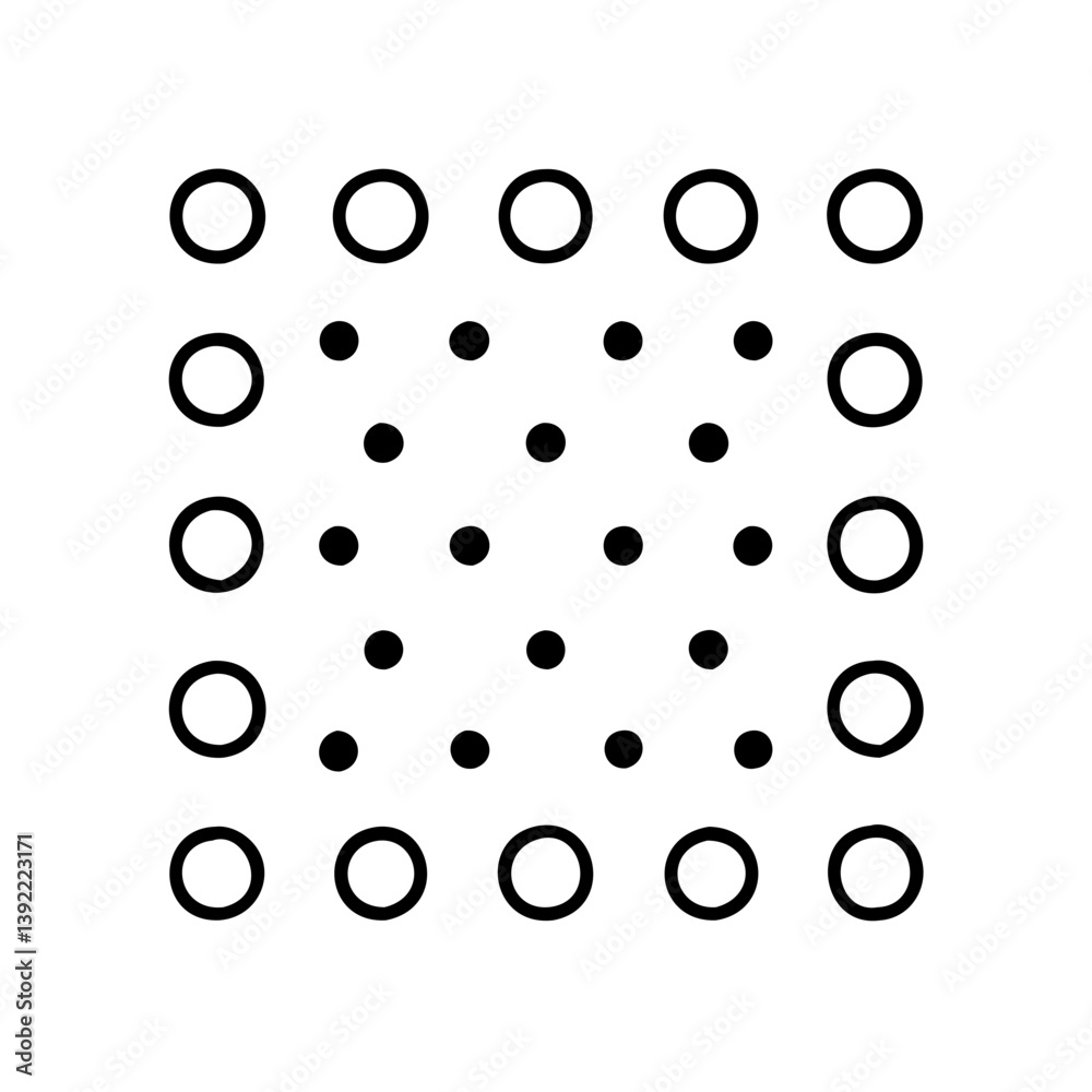 Poster circle and dot pattern vector design for abstract background and minimalist geometric art concept, s