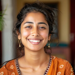 indian woman smiling