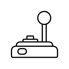 Obraz premium Retro arcade game joystick vector icon illustration for gaming and entertainment design projects use now