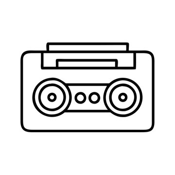recommend clip art: Vintage boombox vector illustration for retro music lovers and audio equipment enthusiasts design projects