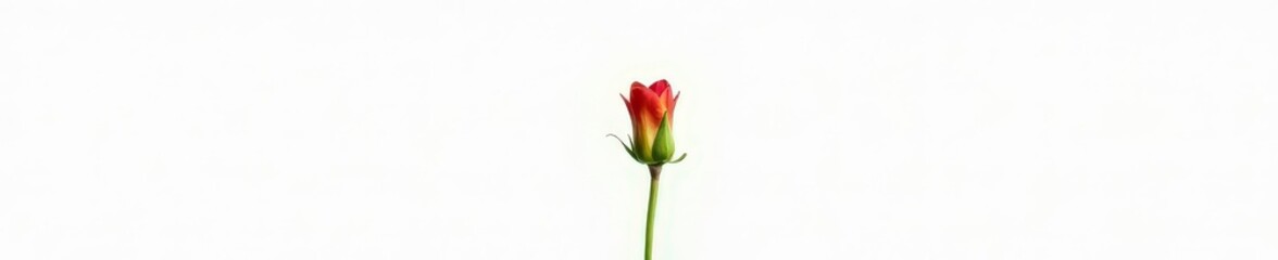 Single stem isolated against white background, solitary, nature