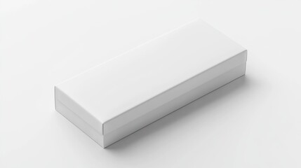 Blank white box on white background, for product mockup