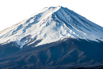 snowcapped mountain isolated on white background