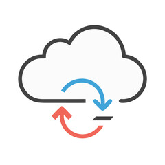 Cloud Icon for Storage or Syncing Icon Design
