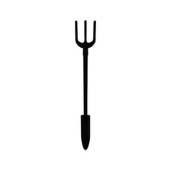 Garden Fork Vector Silhouette Design
