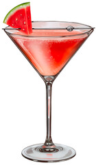 Watermelon Martini Cocktail Illustration