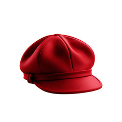 Fototapeta premium Stylish Red Cap Isolated on Transparent Background