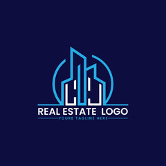 LJ Real Estate and Construction Logo Design