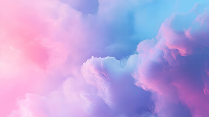 Fototapeta premium Pastel Cloudscape Dreamy sky, sunset hues, aerial view, background
