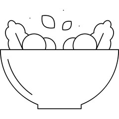 Saladicon single vector illustration