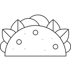 Tacoicon single vector illustration