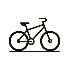 Obraz premium Minimalistic line art illustration of a bicycle with clean geometric shapes and smooth lines