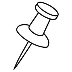 push pin isolated on white