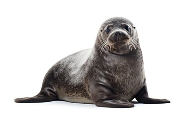 Seal animal mammal white background.