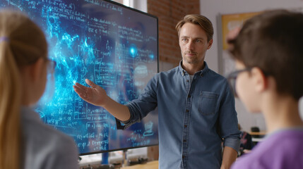 Interactive Classroom Technology: Teacher Engaging Students with Visual Math