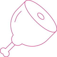 Meaticon single vector illustration
