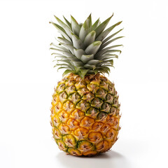 Fototapeta premium Ripe Pineapple Fruit Isolated on White Background