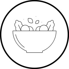 Saladicon single vector illustration