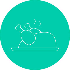 Chickenicon single vector illustration