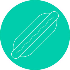 Hot Dogicon single vector illustration