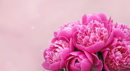 Fototapeta premium Pink Peony Bloom: Delicate Beauty AI Generated