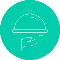 Waitericon single vector illustration