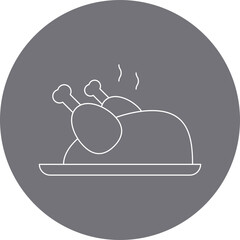 Chickenicon single vector illustration