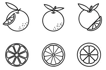 Orange Crush Line Art Creative Design for Beautiful Illustration Artwork  