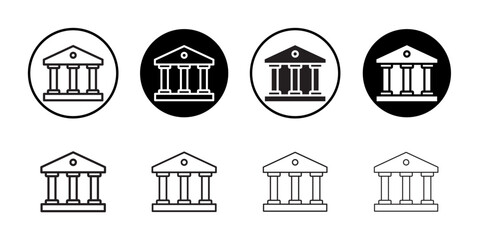 Bank icon Black and white logo
