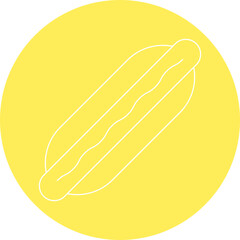 Hot Dogicon single vector illustration