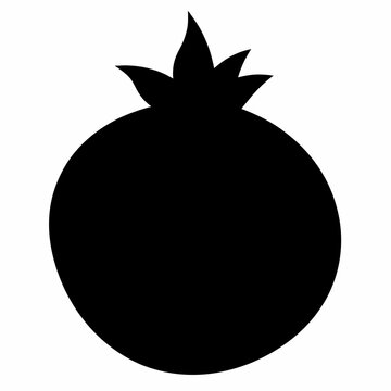recommend clip art: Pomegranate black silhouette vector