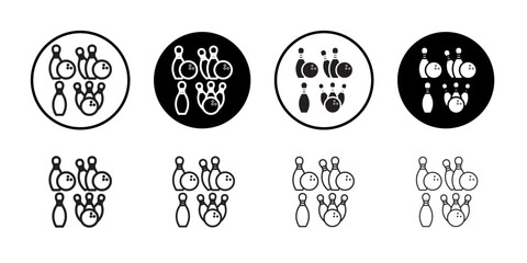Bowling icon Black and white logo