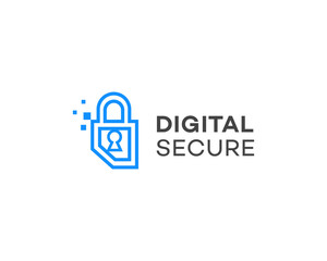 Digital Secure Data Protection Cybersecurity, Privacy, and Lock Icon