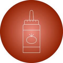 Ketchupicon single vector illustration