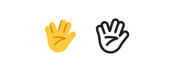 Fototapeta premium Vulcan Salute Emoji 