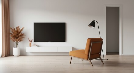 Modern Minimalism: A 3D Rendered Living Room Escape AI Generated