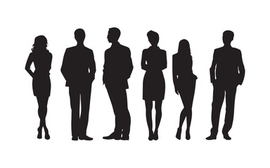 Business People Silhouettes Collection: Office, Meeting, and Work Poses