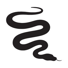 Silent Boa Constrictor silhouette, coiled and waiting for the perfect moment – Boa Constrictor illustration – Minimalist Boa Constrictor vector – Snake silhouette

