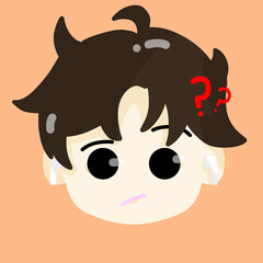 boy with confused face is very adorable