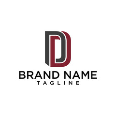 monogram at letter dd modern logo