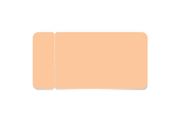 Vector Blank retro-style ticket on a white background.  Great for creating custom event passes, raffles, coupons, or invites. High-resolution vector.