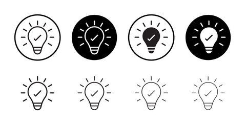 Idea icon Black and white logo