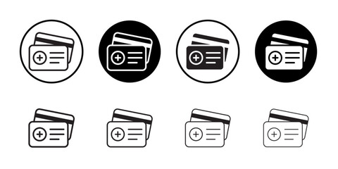 Insurance card icon Black and white logo