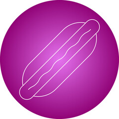 Hot Dogicon single vector illustration