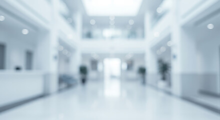 Modern Hospital Lobby: Clean, Bright, & Spacious Design. Healthcare Interior, Clinic Waiting Area, Patient Reception & Architecture